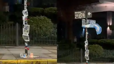 En la casa de Maradona, los hinchas armaron un altar y hay un detalle que emociona