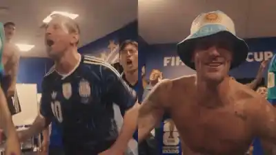 La intimidad del vestuario argentino tras eliminar a Inglaterra: Messi cantó y De Paul se robó todas las miradas