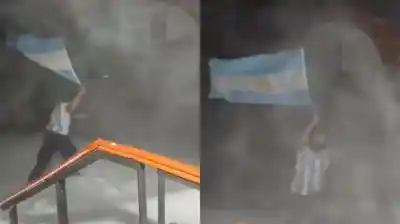 A 20 grados bajo cero y sin abrigo: el festejo de un docente antártico que se volvió viral
