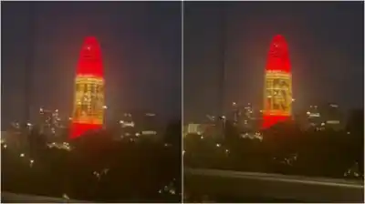 La Torre Glòries de Barcelona se iluminó con “Campeones” y desató la furia de los hinchas argentinos