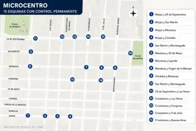 Final del Mundial: las 15 esquinas blindadas en el microcentro tucumano