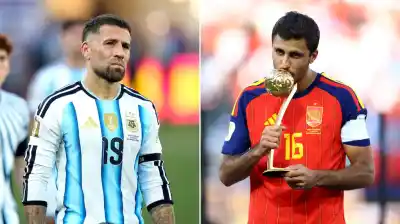 El tenso gesto de Otamendi a Rodri que la TV evitó mostrar en la final