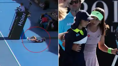 Abierto de Australia: una alcanzapelotas se desmayó por el calor y una tenista corrió a auxiliarla