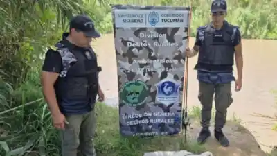 Policía de Tucumán secuestra equipos de pesca y libera peces en el río Salí y Marapa
