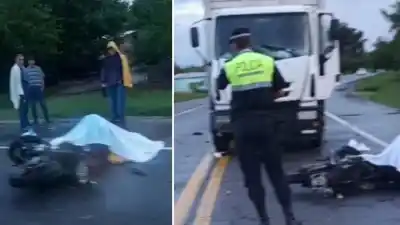 Un motociclista de 63 años murió tras chocar con un camión en la ruta 157 de Graneros
