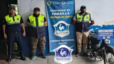 Recuperan en Famaillá una motocicleta robada días atrás en Monteros