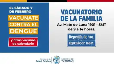 Vacunación contra el dengue este sábado en Tucumán: quiénes pueden aplicarse la dosis gratis