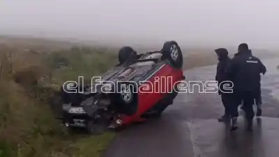Accidente en la ruta 307: Un policía herido tras un violento vuelco en El Infiernillo