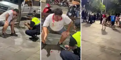 Indignación en Plaza Independencia: Una patota desfiguró a un florista y lo que pasó frente a los uniformados indigna a todo Tucumán