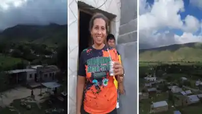 Viral en Tafí: Una cicloviajera venezolana y su perrita deslumbran con un trend que enamora