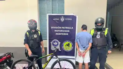 Monteros: La bicicleta robada en la madrugada apareció en manos de un joven que intentó escapar de la policía