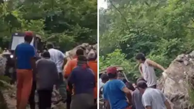 Caos en el sur tucumano: un deslizamiento de rocas bloqueó el acceso al dique Escaba