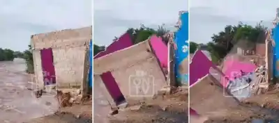 El Salí se desbordó y se tragó una casa entera en Las Piedritas: el video que estremece