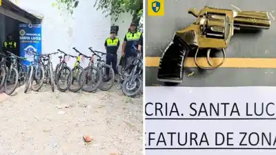 Allanamiento en Santa Lucía: incautan nueve bicicletas robadas y un arma en Monteros