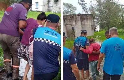 Operativo de rescate en Leales: así evacuaron a familias y pacientes en medio de la emergencia