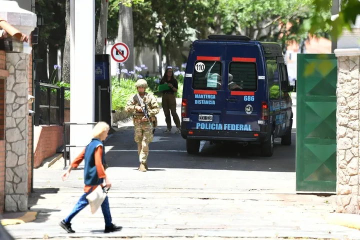 La trágica muerte del soldado en la Quinta de Olivos. Foto Pablo Elías.