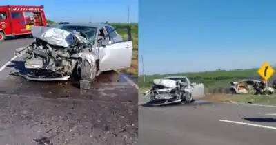 Choque frontal en ruta bonaerense: un hombre murió calcinado y otro quedó grave