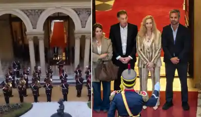Una banda militar sorprendió a todos en la Casa Rosada con un repertorio inesperado