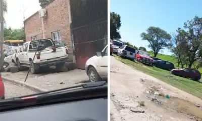 Vuelven a ocupar la vía pública con autos y chatarra: vecinos denuncian que el problema nunca se resolvió