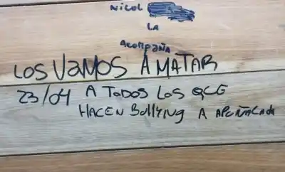 Hallazgo en una mochila escolar desató una investigación por amenazas de muerte