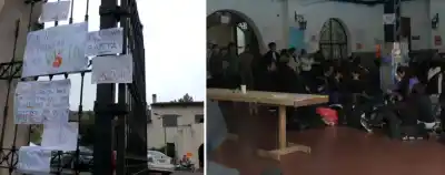 Sentada pacífica en la Facultad de Educación Física: denuncian baños rotos y riesgo de derrumbe