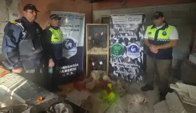 Robo de un celular en Alberdi destapó una red de narcomenudeo, armas, gallos de riña y pesca ilegal