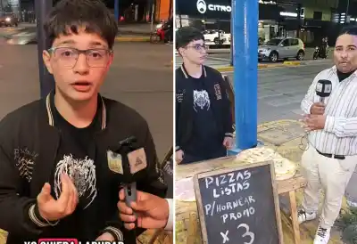 Benjamín, el estudiante de 16 años que vende pizzas cada noche para ayudar a su familia en Tucumán