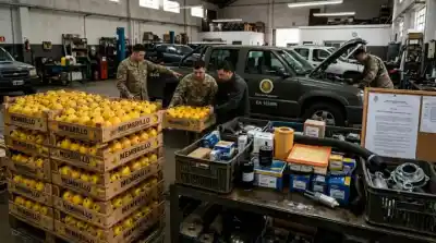 Trueque en el Ejército: cambian toneladas de membrillo por repuestos para una camioneta