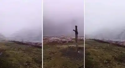 Sorpresa blanca en Trancas: lo que cayó del cielo y dejó helados a los vecinos