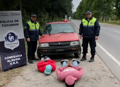 En un control de rutina, lo que hallaron junto a un auto en Los Alamitos