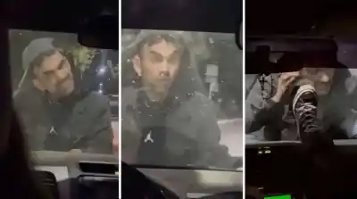 Se subió al capó de la camioneta de su ex pareja y la amenazó de muerte: el video que lo delató