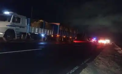 Dos jóvenes en moto chocaron contra un camión cargado de limones y esto pasó después