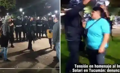 Homenaje al Indio Solari en Tucumán terminó con forcejeos y detenidos por la policía