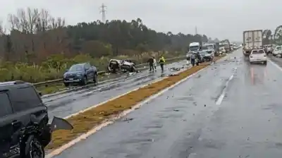 Tragedia en la Ruta 12: cuatro muertos y cinco heridos tras un violento choque múltiple
