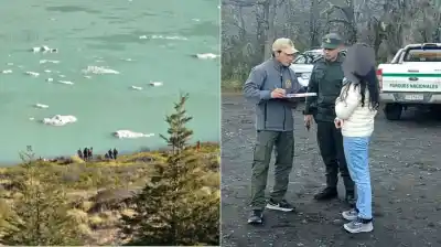 Ignoraron las señales y burlaron la baranda: la peligrosa travesía de unos turistas en el Nahuel Huapi que terminó en multa