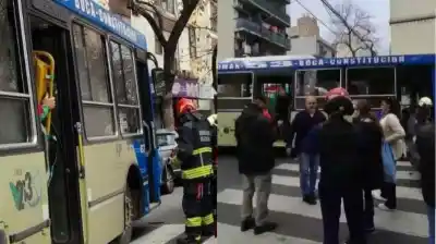 Choque en San Cristóbal: un auto y un colectivo, 19 heridos y un conductor atrapado