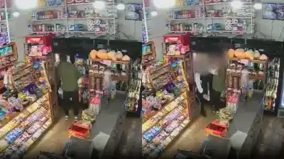 Las cámaras captaron todo: empleada huyó de un acosador que intentó besarla a la fuerza en La Plata