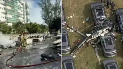 Tragedia en Río: dos helicópteros chocaron en pleno vuelo y hay seis muertos