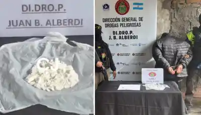Circulaba en moto con 200 gramos de cocaína y terminó detenido