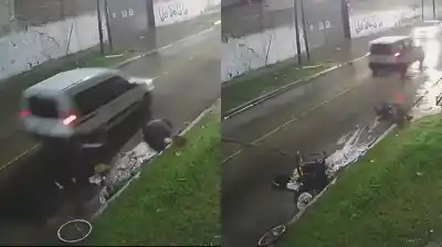 Lo atropelló una camioneta en La Matanza, lo dejó tirado y su silla de ruedas quedó hecha trizas