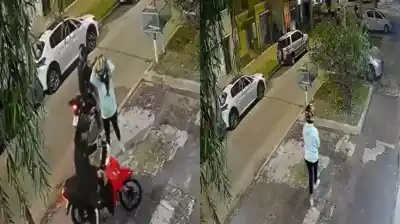 Le robaron la moto en Lanús, activó un botón y el ladrón cayó al suelo como un muñeco