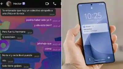 El insólito chat de un padre a su hija: ‘No la vio y se la llevó puesta’