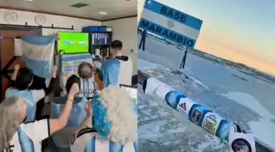 Frío polar y pasión mundialista: así alentó la Base Marambio a la Selección ante Austria