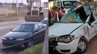 Manejaba una cargadora frontal borracho y destrozó siete vehículos en Concordia