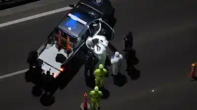 Persiguieron a tiros a un motociclista, cayeron en la 9 de Julio y uno terminó muerto atropellado