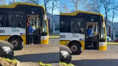 Por una discusión por el boleto, un chofer y un pasajero se agarraron a golpes en plena calle