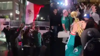 Cientos de hinchas mexicanos montaron un infierno sonoro para arruinarle el sueño a Ecuador
