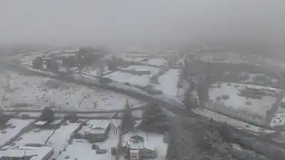 Blanco total en el Cristo de La Quebradita: el frío extremo que tiene en alerta a los conductores