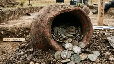 Obreros cavaron para ampliar una casa y lo que hallaron bajo tierra es de otro mundo: 40.000 monedas romanas