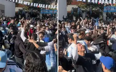 Plaza Temática estalló de alegría: el grito de los tucumanos por el gol de Enzo Fernández